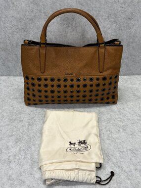 Coach Soft Borough Bag with Gunmetal Grommet Detailing – Style No. 32339